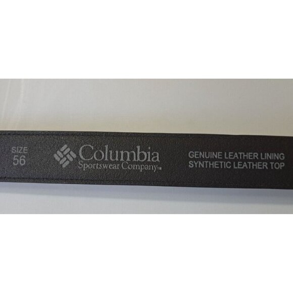 Columbia Men's 56" Black Faux Leather Belt New No Tags - Picture 1 of 6